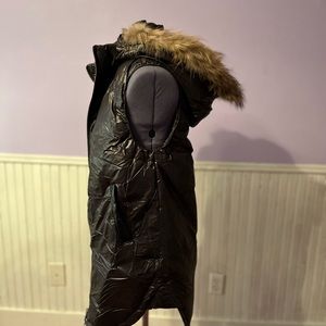 Coatology Puffer Vest with Fur